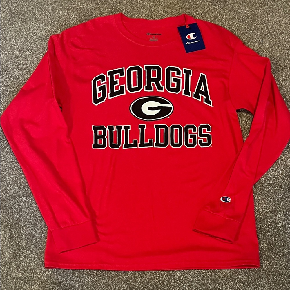 Champion Red Georgia Bulldogs Long Sleeve Tee